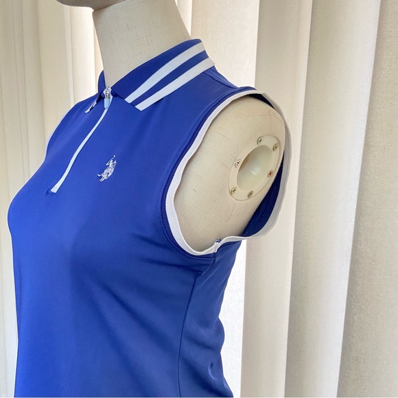 US Polo Assn. | Sleeveless Activewear Top | Blue/White | XS - Picture 5 of 10